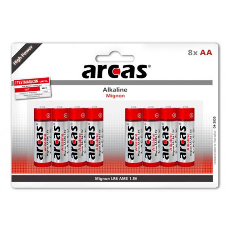 Arcas AA/LR6, Alkaline, 8...